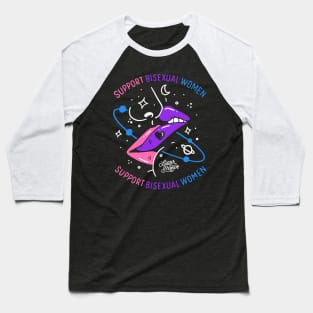 Support Bisexual Women LGBT Baseball T-Shirt